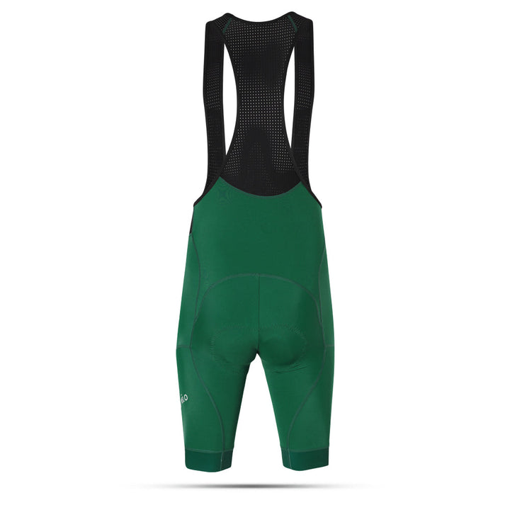 Pro-Level Groene Bib Shorts met Ondersteunende Pasvorm – Nomad Bib Shorts Groen